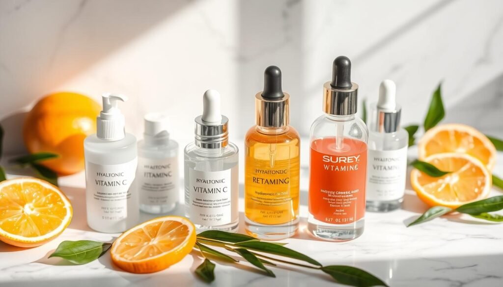 combining hyaluronic acid with vitamin C and retinol